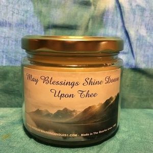 Candle Jar 12 Oz Blessings Label, Choose Fragrance